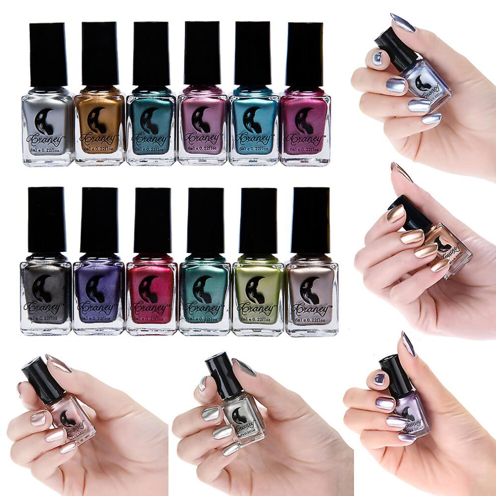 (powder) Shining Nail Polish Mirror Effect Chrome Metallic Nail Art Polish Paint
