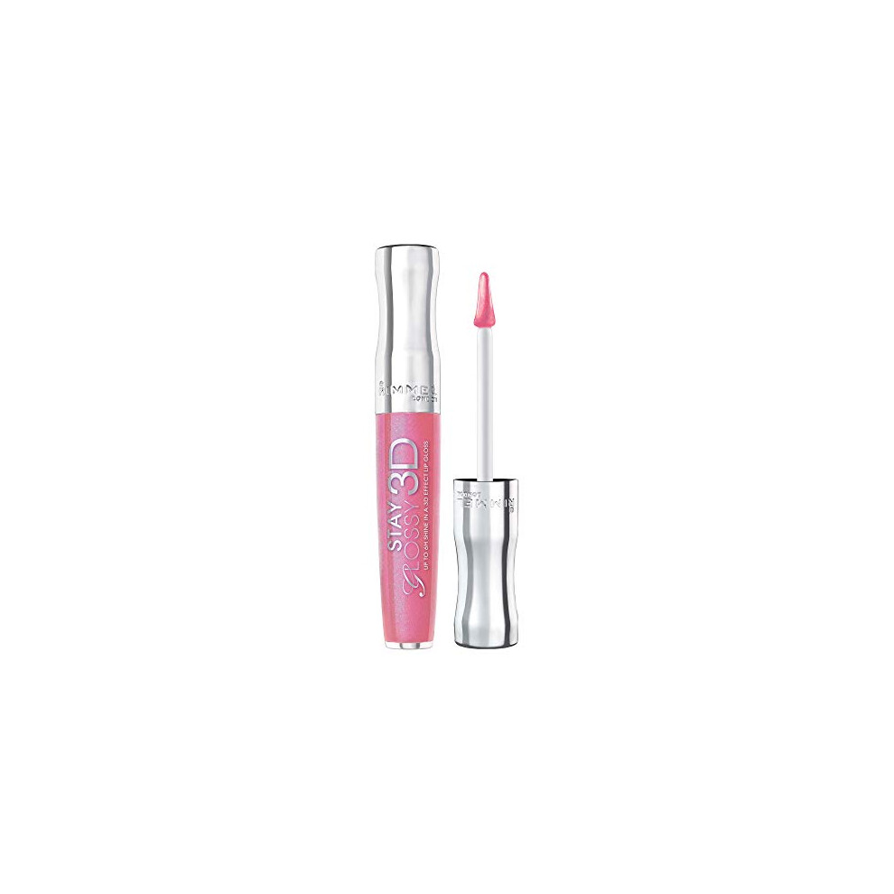 Rimmel Stay Glossy 3D Lip Gloss, Back Row Smooch, Pack of 2