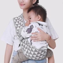 (White Triangle) Adjustable Sling Wrap Carrier Soft Wrap Sling For Newborns Carrier Scarf Toddler Sling Wrap Suspenders
