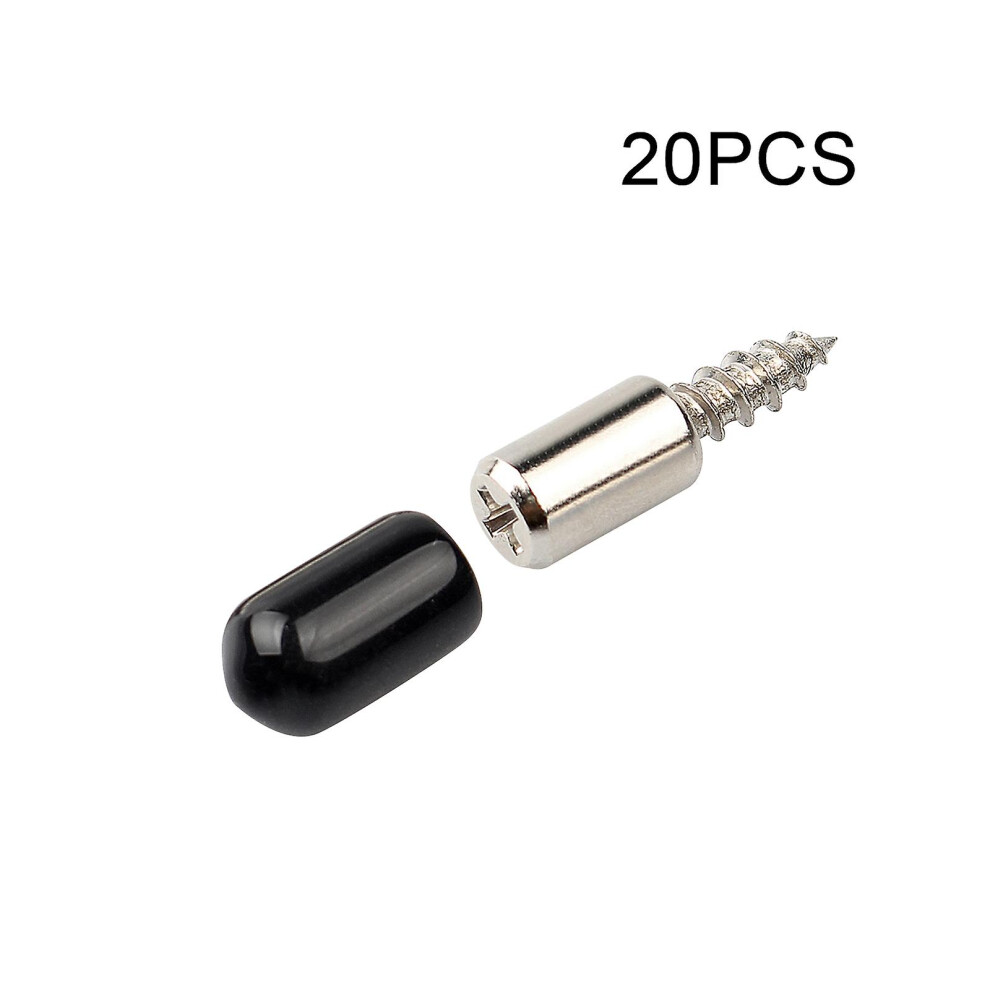 (Black, 20Pcs) 20Pcs Shelf Bracket Screws Pegs With Non-Slips Sleeve For Furniture Bookcase Cabinet Closet Shelf Support 8238749272958