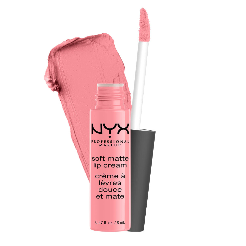 NYX PROFESSIONAL MAKEUP Soft Matte Lip cream, Lightweight Liquid Lipstick - Tokyo (Bubblegum Pink)