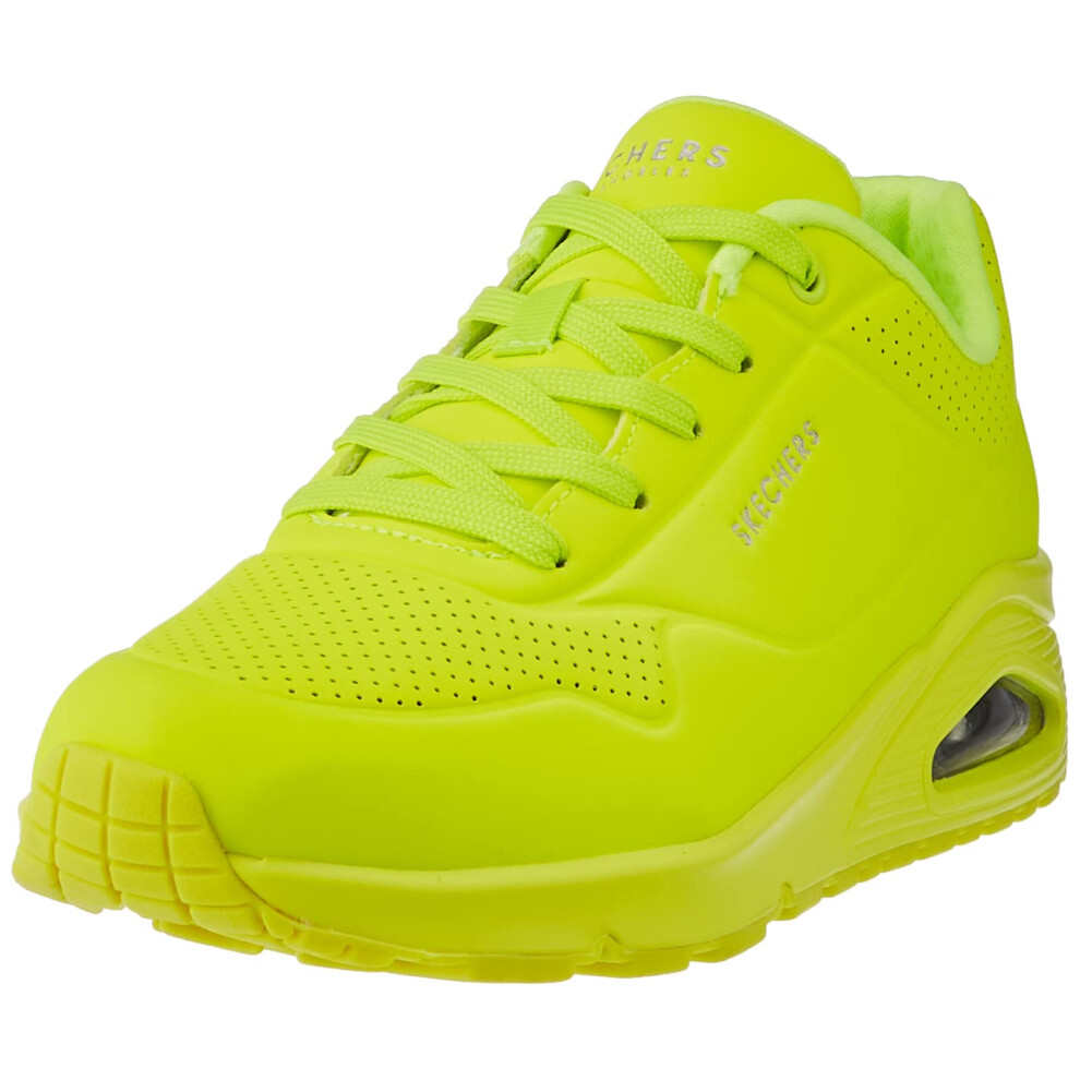 Skechers womens Skecher Street Womens Uno - Night Shades Sneaker, Neon Yellow, 65 US