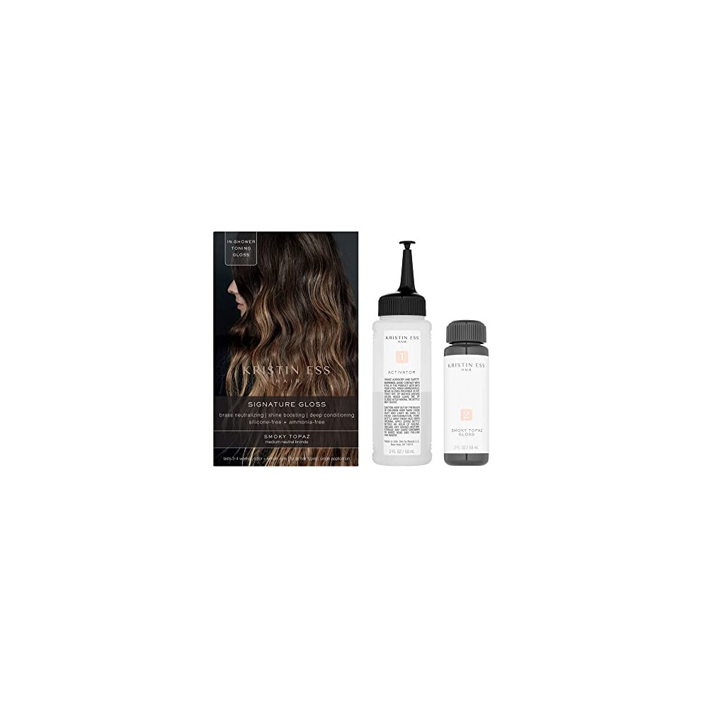 Photos - Hair Dye Kristin Ess Signature Hair gloss - Smoky Topaz: Medium Neutral Blonde 8.41E+11