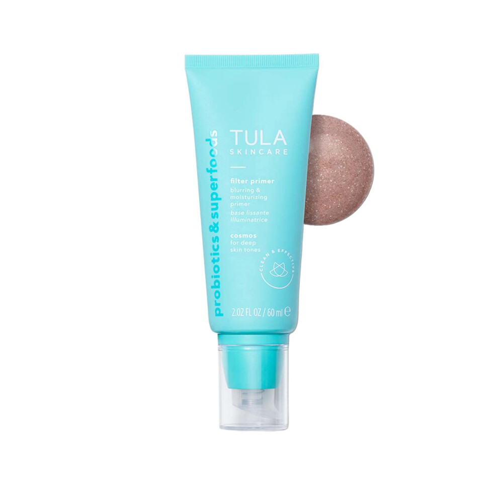 TULA Skin care Supersize Filter Primer Blurring & Moisturizing Primer Prime, Blur, Even Out & Protect with a Filter-Like Finish cosmos, 202 fl oz