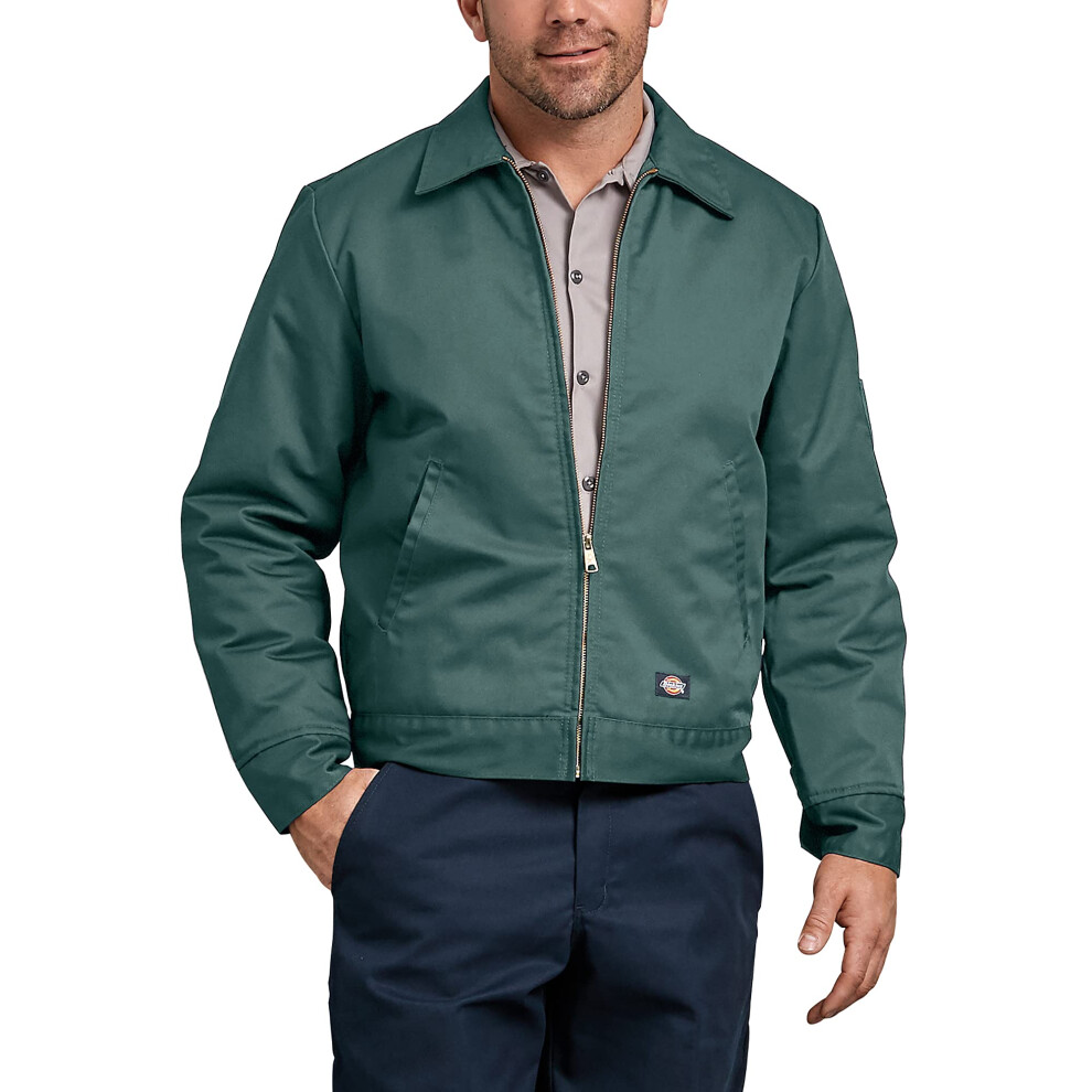 Dickies Mens Insulated Eisenhower Front-Zip Jacket,Lincoln green,MediumRegular,Lincoln green,MediumRegular