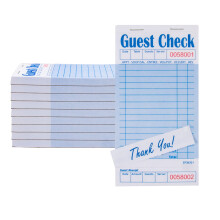 DGBDPACK Guest Check Pads EP-3632-1 (10 Pads), Total 500 Blue Waitress Notepad, Server Order Pads (500 Sheets)