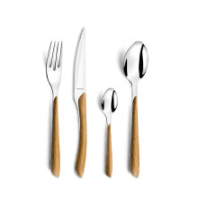 EcLAT natural clear wooden effect 24pc Set