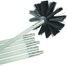 Flkwoh Adjustable Chimney Cleaning Brush Kit, Chimney Brush Set Including 9/12 410mm Flexible Rods And 29 Brush Heads For Wood Burning Stove, Chimney