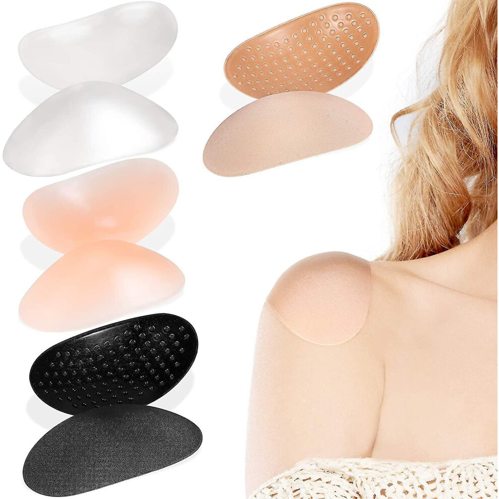 4 Pairs Shoulder Push-up Pads Soft Silicone Adhesive Shoulder Pads Anti-slip Enhancer Shoulder Pads4 Pairs Shoulder Push-up Pads Soft Silicone Adhesiv
