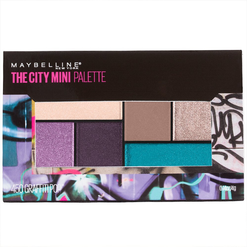 Maybelline New York Makeup The City Mini Eyeshadow Palette, Graffiti Pop Eyeshadow, 0.14 oz