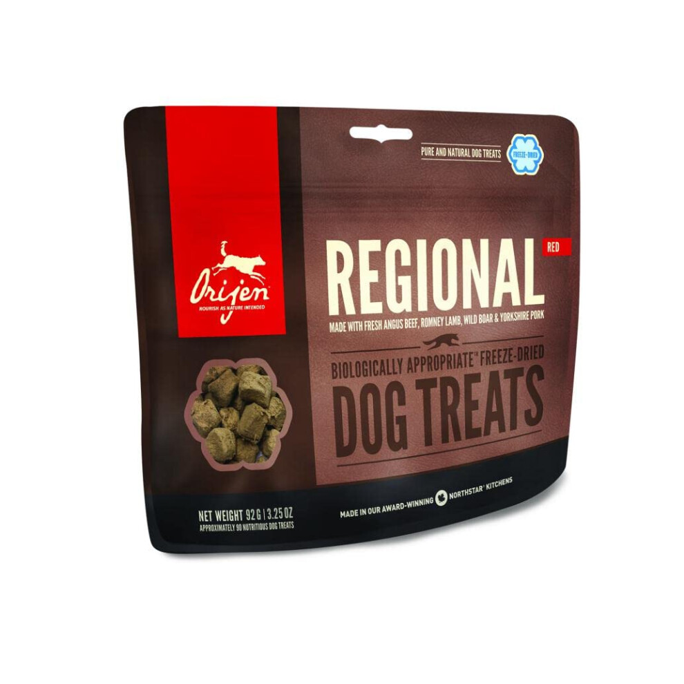 ORIJEN Freeze Dried Dog Treats, grain Free, High Protein, Made in USA, Regional Beef, 1oz