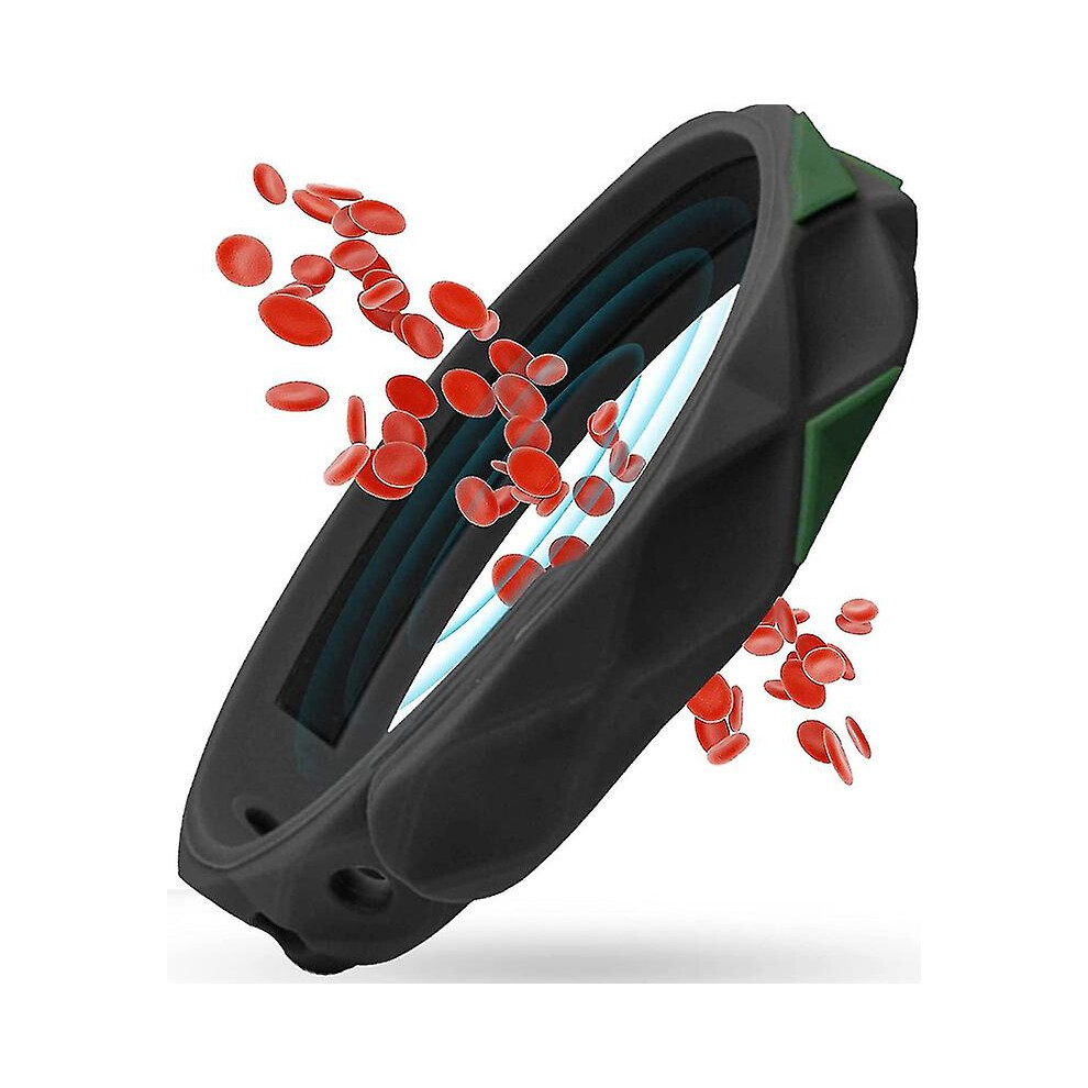 (Black) Redup Far Infrared Negative Ions Wristband, Anti-static Silicone Sports Bracelet For Men Women-image-OPC-PDPC99P-NEW