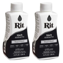 Rit Dye Flytande Tygfärg, 8 fl oz, Svart, 2-Pack
