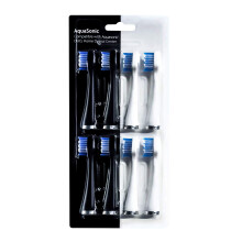 AquaSonic Duo-Ersatzbrstenkpfe (8er-Pack)  4 weie und 4 schwarze Dupont-Brstenkpfe