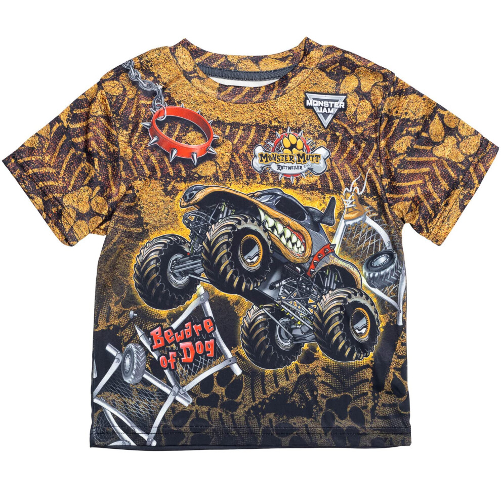 Monster Jam Monster Mutt Little Boys graphic T-Shirt Brown 6