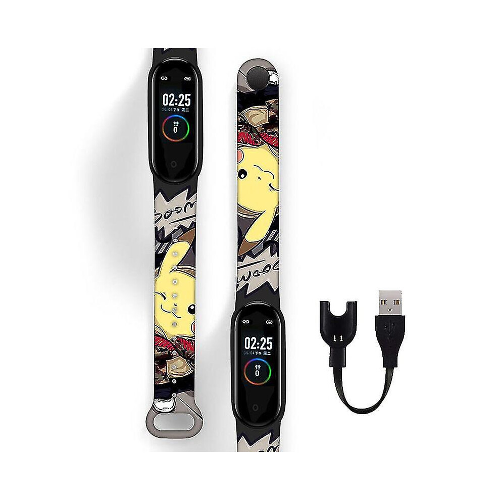 (suit) Smart Digital Watch Rechargeable Anime Pikachu Kids Multifunctional Electronic Cute Couple Sport Bracelet Child Gift