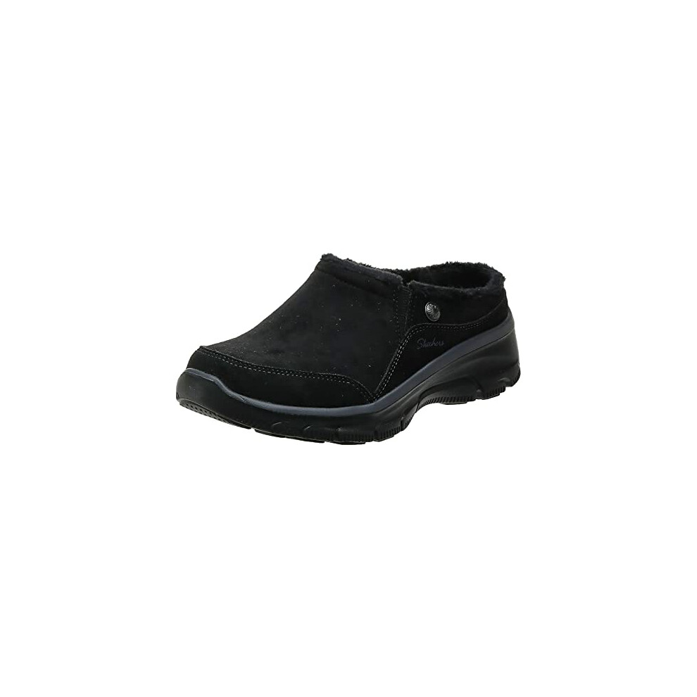 Skechers womens Easy going Latte Mule, Black, 75 US