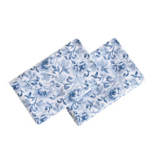 Laura Ashley Home - Standard Pillowcase Set, cotton Sateen Bedding, Smooth & Wrinkle-Resistant (Lorelei Dark Blue, 2 Piece)