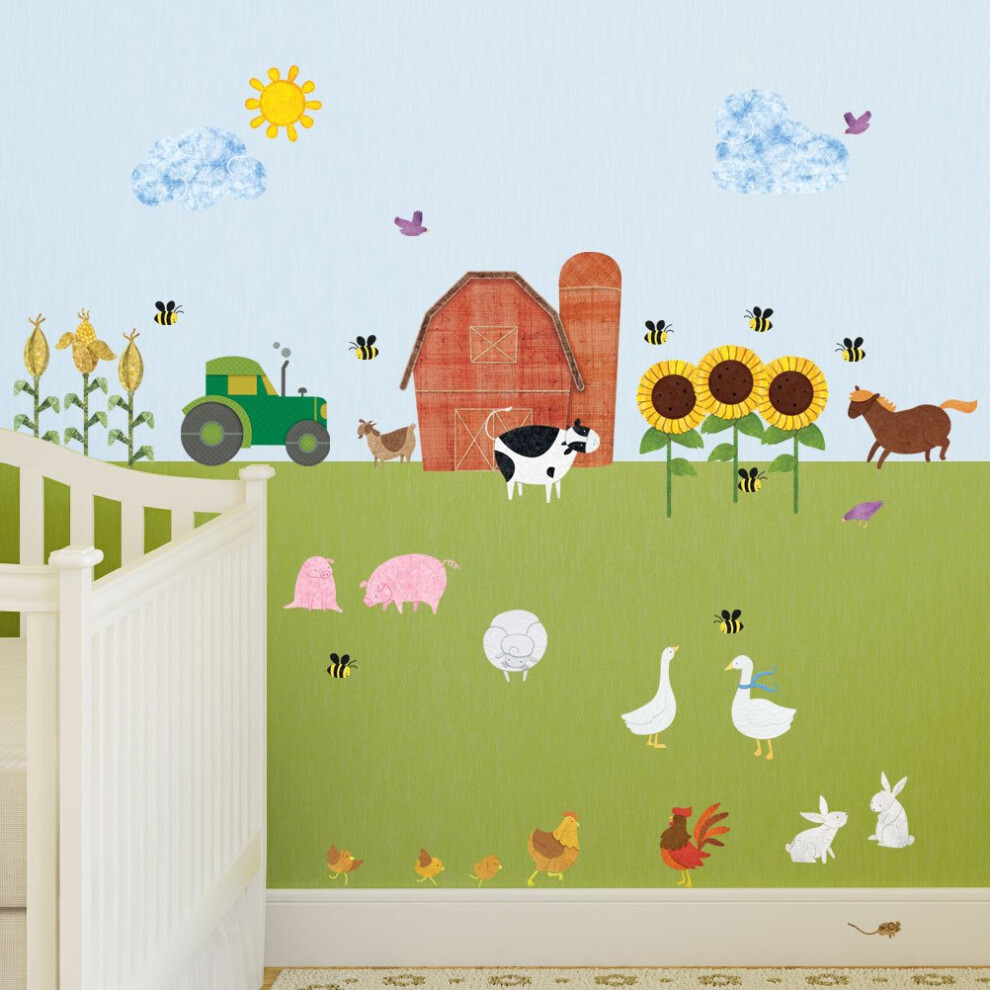 My Wonderful Walls Farm Wall Decals 38 Peel & Stick Farm Theme Stickers For Baby Nurseries And Kids Rooms