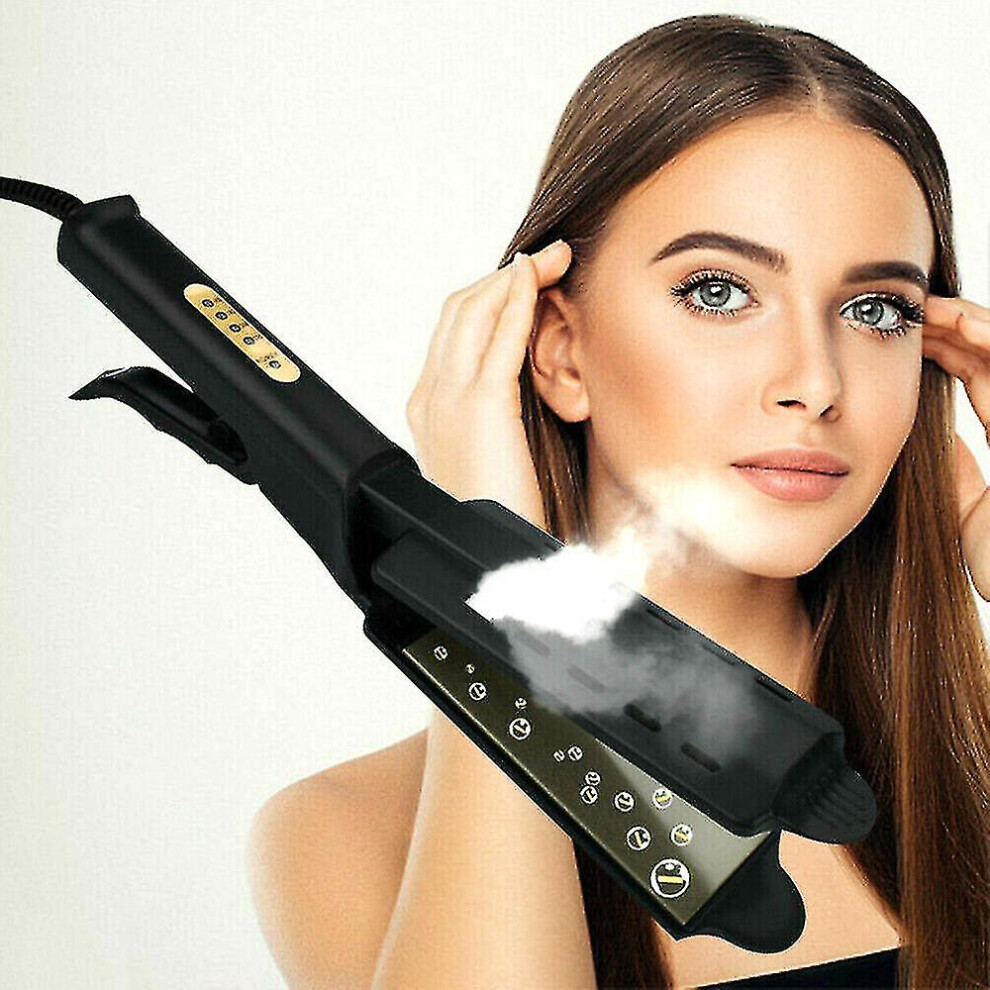 (UK Plug) Salon Tourmaline Steam Ceramic Ionic Flat Iron Hair Straightener
