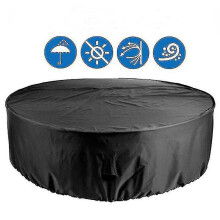 (128*71cm) Waterproof Round Table Cover Patio Furniture Covers Heavy Duty Cover Tough Canvas Uv Resistant
