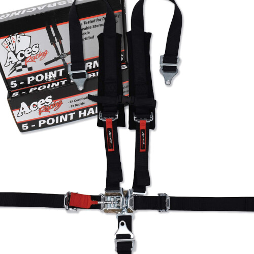 Aces racing 5 -punkts sele med 2 tommer polstring (sort) 1