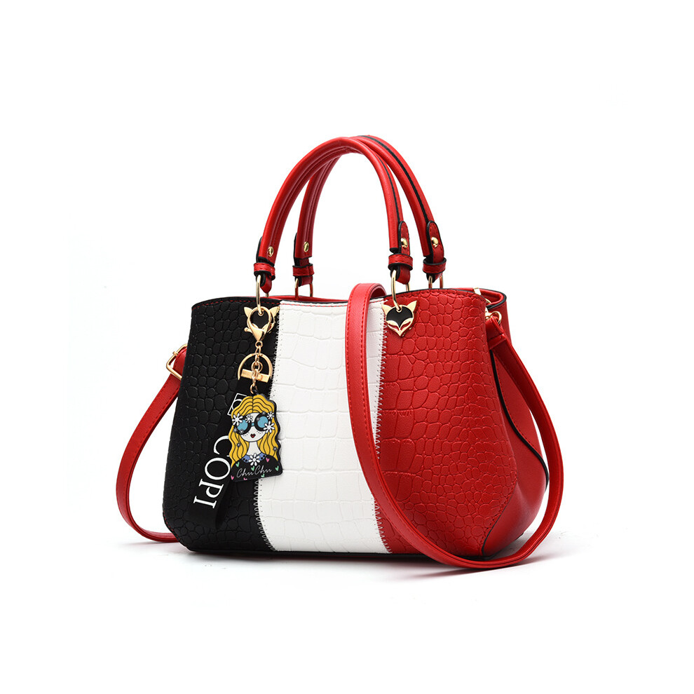 (Red) Material Pu Shoulder Bag Crossbody Underarm Bag Large Capacity Handbag Women Red