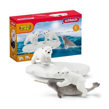 Schleich Wild Life Polar Playground 4-Piece Playset for Kids Ages 3-8