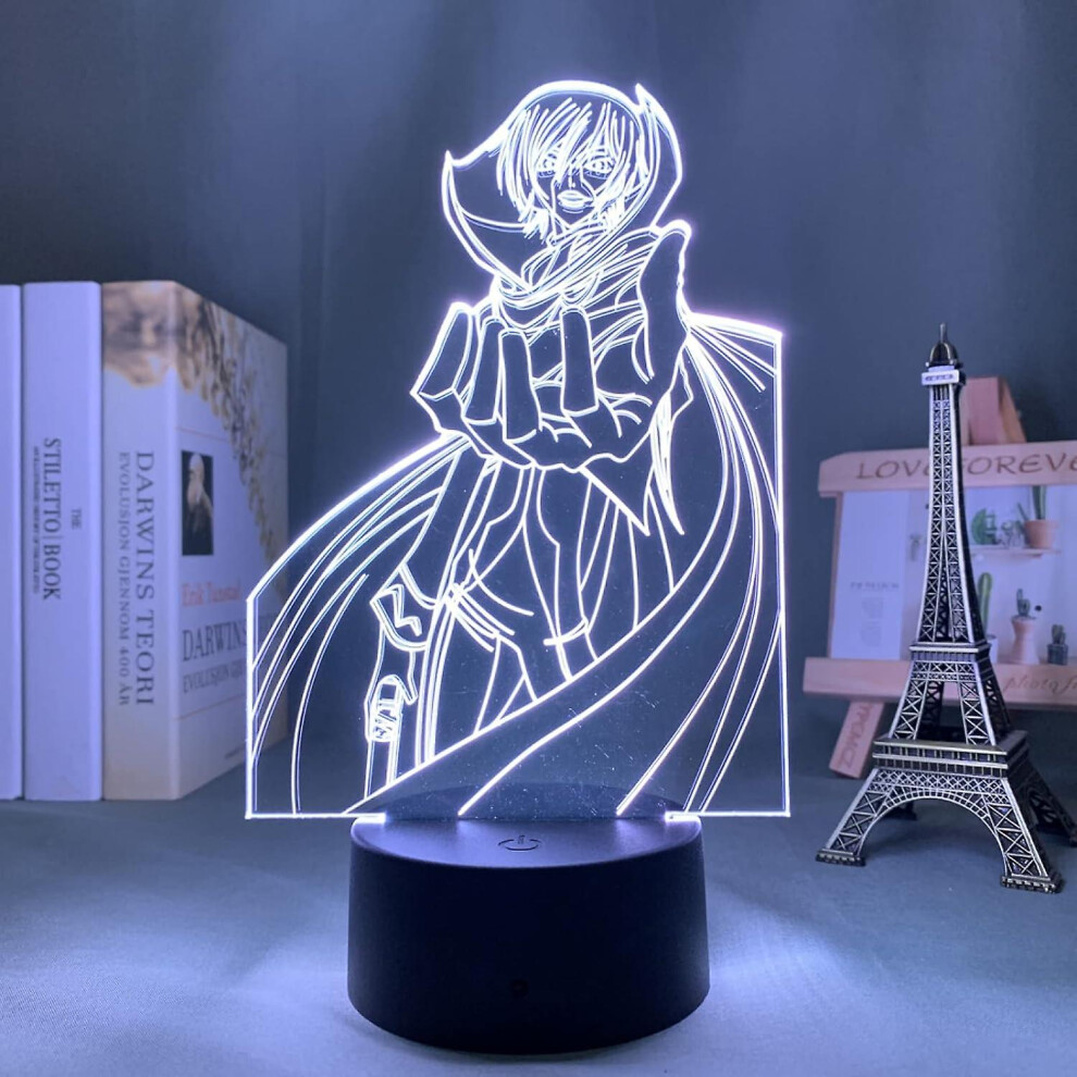 Shen Led Light Anime Code Geass Lelouch Lamperouge For Bedroom Decor Light Kids Brithday Gift Manga Room Table 3d Lamp Code Geass