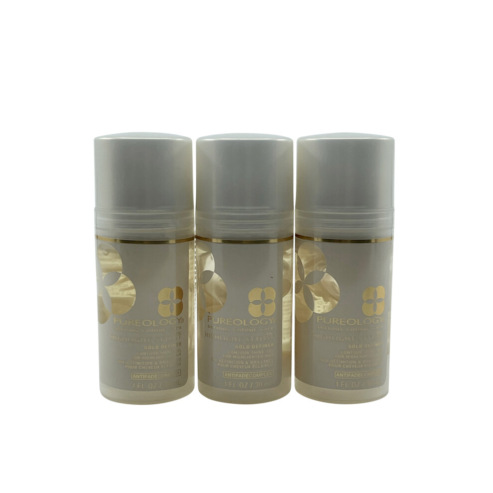 Pureology Highlight Styler Gold Definer 1 OZ Set of 3