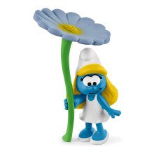 Schleich Smurfs Collectible Retro Cartoon Toys for Boys and Girls Smurfette With Flower Toy Figurine Ages 3+
