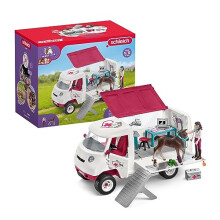 Schleich Horse Club - Mobile Vet with Hanoverian Foal, Horse Equine Vet with X-Ray Kit Play Set, Veterinarian Kit for Kids Ages 5-12