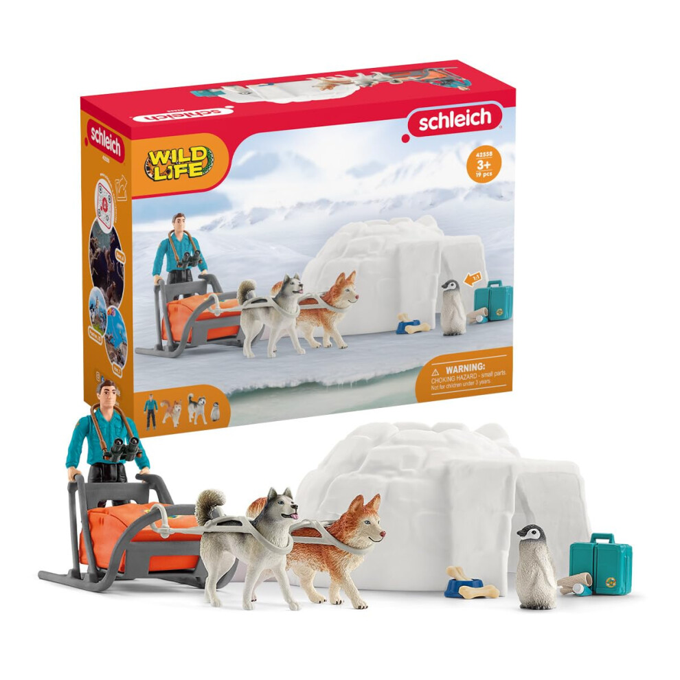Schleich Wild Life Wild Animal Toy Playset For Boys And Girls Ages 3+, Antarctic Expedition With Arctic Animals