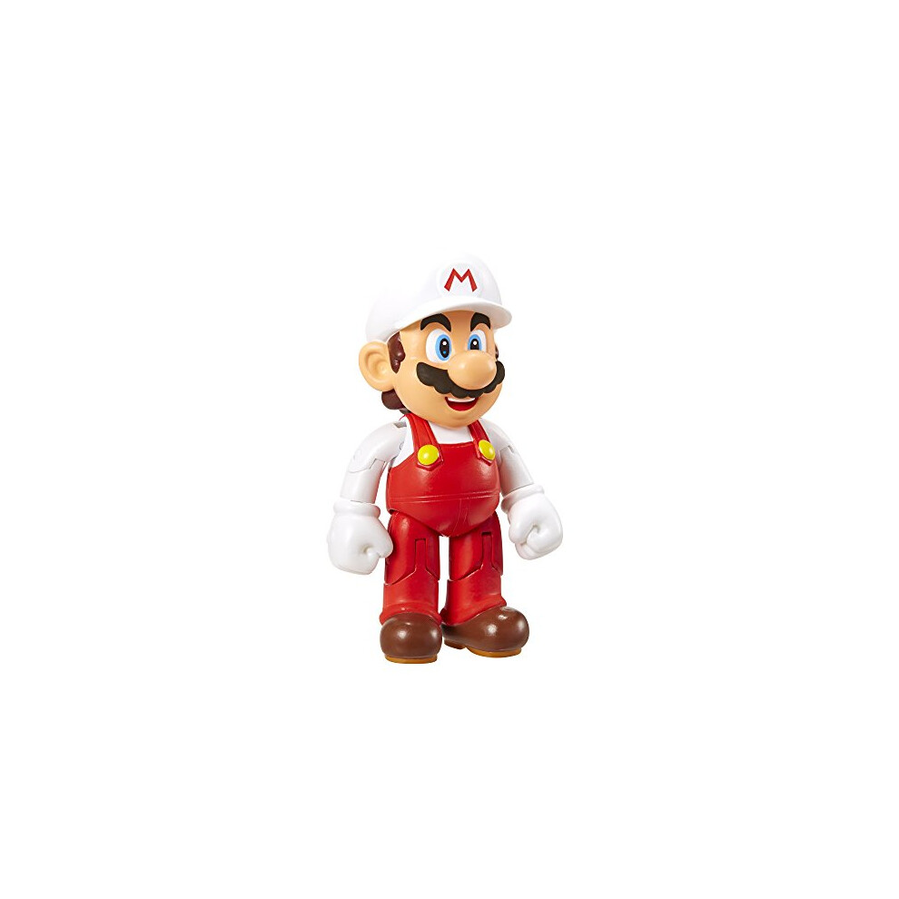 SUPER MARIO Fire Mario Figure with Fire Flower Accessory