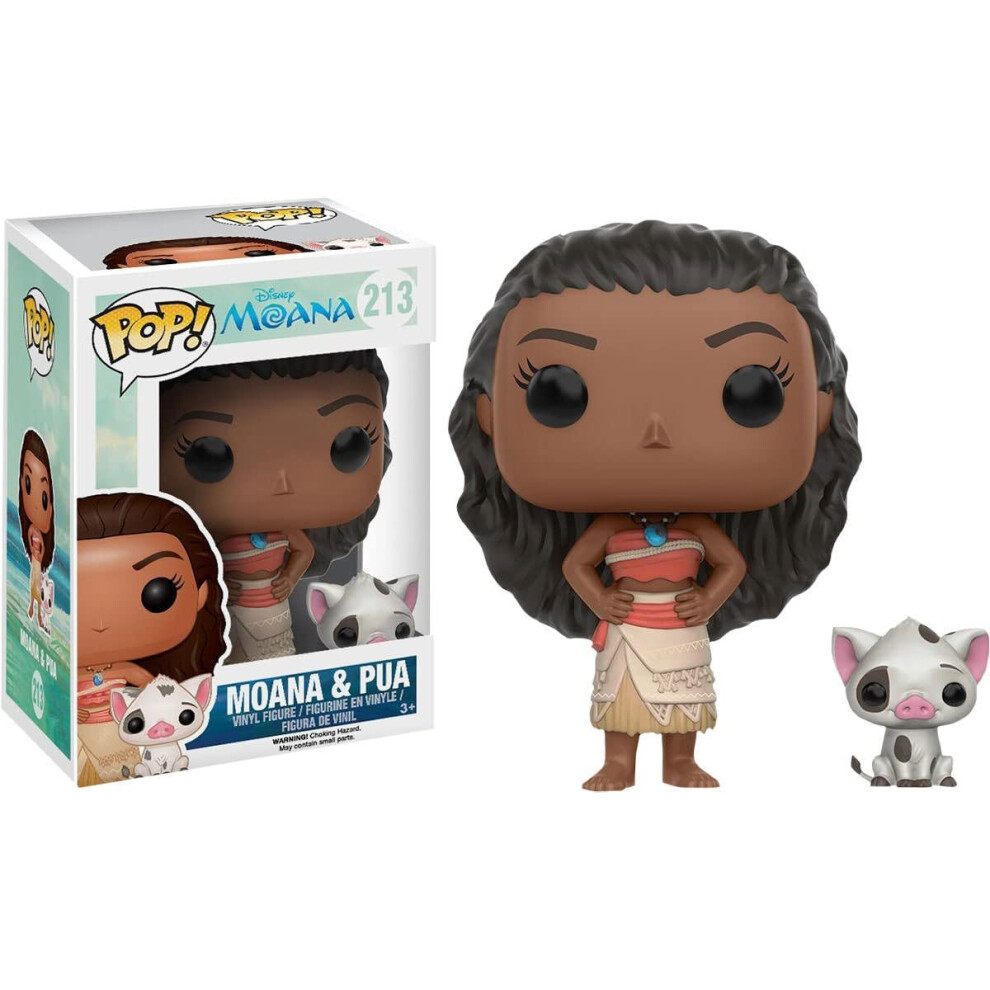 Funko POP Disney: Moana - Moana & Pua Action Figure, Brown, Standard