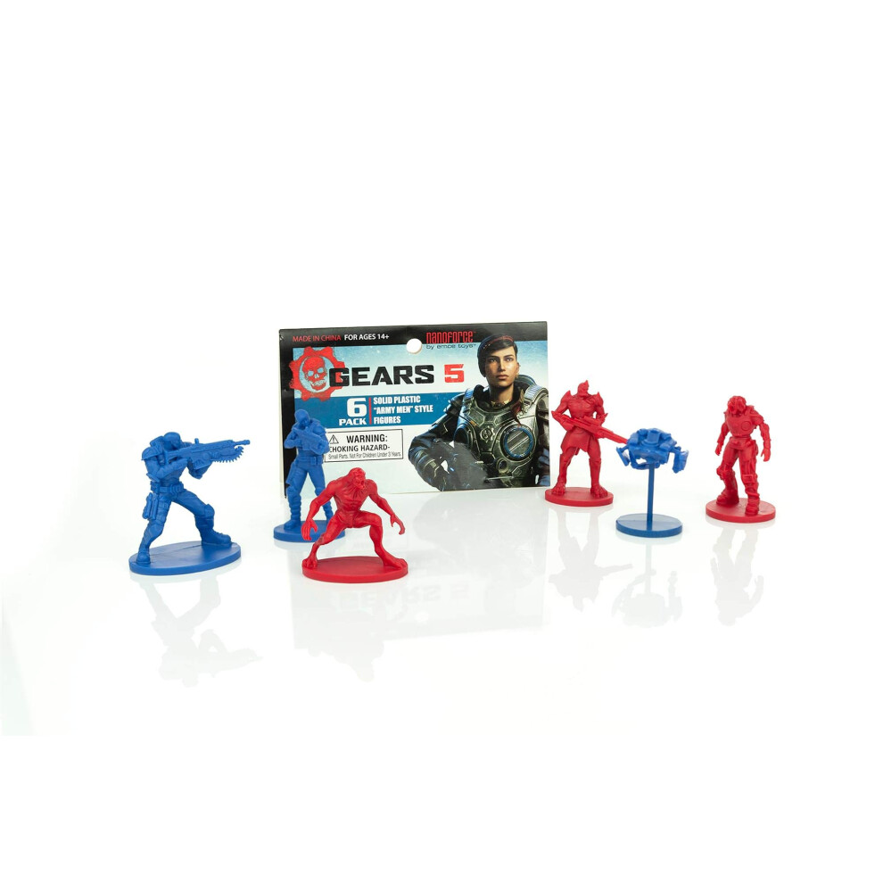 Photos - Action Figures / Transformers Toynk Gears 5 Nanoforce Army Builder Pack | Includes 6 Collectible Gears of War Army-Men Style Figures | CoG Vs. The Swarm R