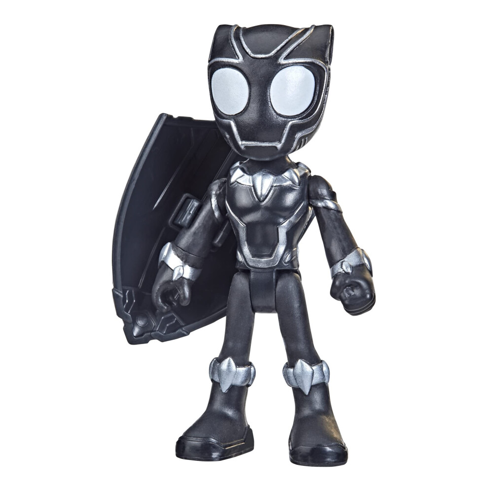 Marvel Spidey and His Amazing Friends Black Panther Hero Figure Toy, 4-Inch Super Hero Action Figure with 1 Accessory for Kids Ages 3 and Up