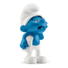 Schleich Smurfen, verzamelbare retro tekenfilmspeelgoed voor jongens en meisjes, luie smurf speelgoedfiguur, leeftijd 3+