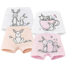 Kids Girls Cotton Boxer Briefs Cute Cartoon Rabbit Printed Toddler Underwear