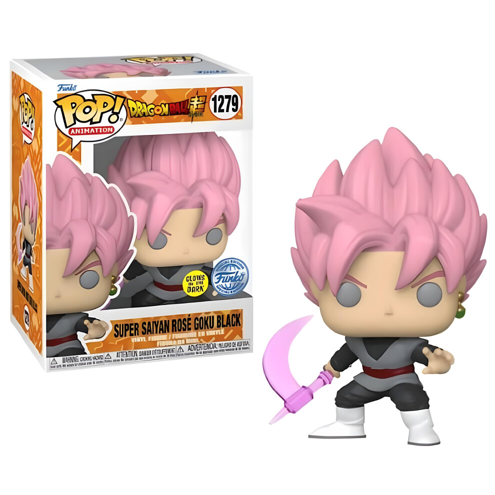 Funko Pop Dragon Ball Super Pop Figures Rose Goku Black #1279 Pop Exclusive Edition - Son Goku Figure - Glow in The Dark