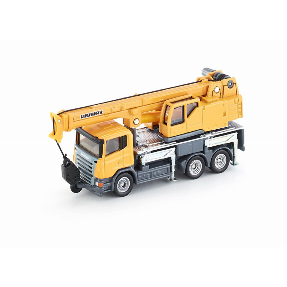 SIKU 1859, Telescopic Crane Truck, 1:87, Metal/Plastic, Yellow, Telescopic Extension arm