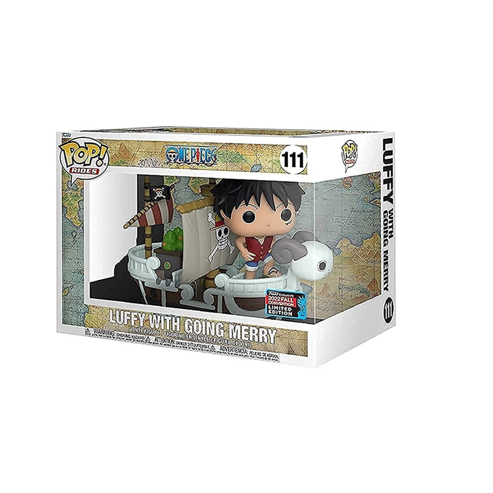 POP Funko ! One Piece Rides Luffy with Going Merry Vinyl Figure 2022 Fall Convention Exclusive (65238)