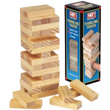 Holland Plastics Original Brand Wooden Tumbling Stacking Tower Kids Family Party Board game - Its not just a game, Its a Fun Maker
