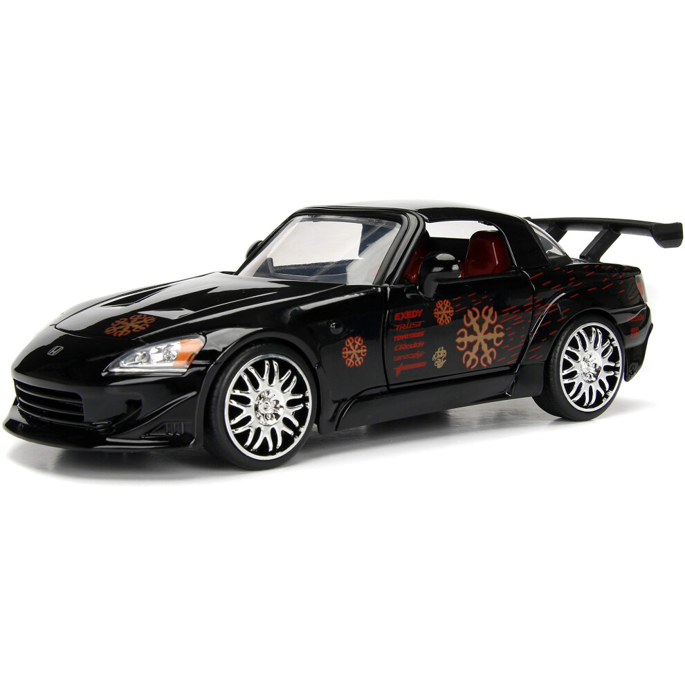 Jada Toys Fast & Furious 1:24 Johnny's Honda S2000 Die-cast Car, Toys for Kids and Adults, Black