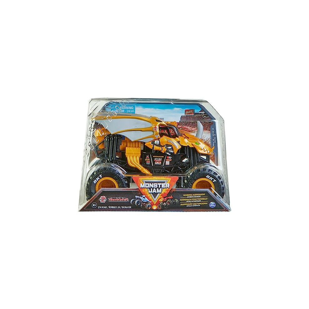 Monster Jam , Official Bakugan Dragonoid Monster Truck, Collector Die-Cast Vehicle, 1:24 Scale, Kids Toys For Boys Ages 3 And Up