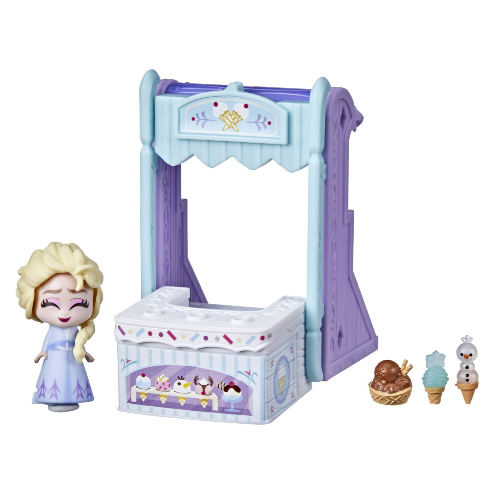 Disney's Frozen 2 Twirlabouts Series 1 Elsa Sled to Shop Playset, Includes Elsa Doll and Accessories, Toy for Kids 3 and Up