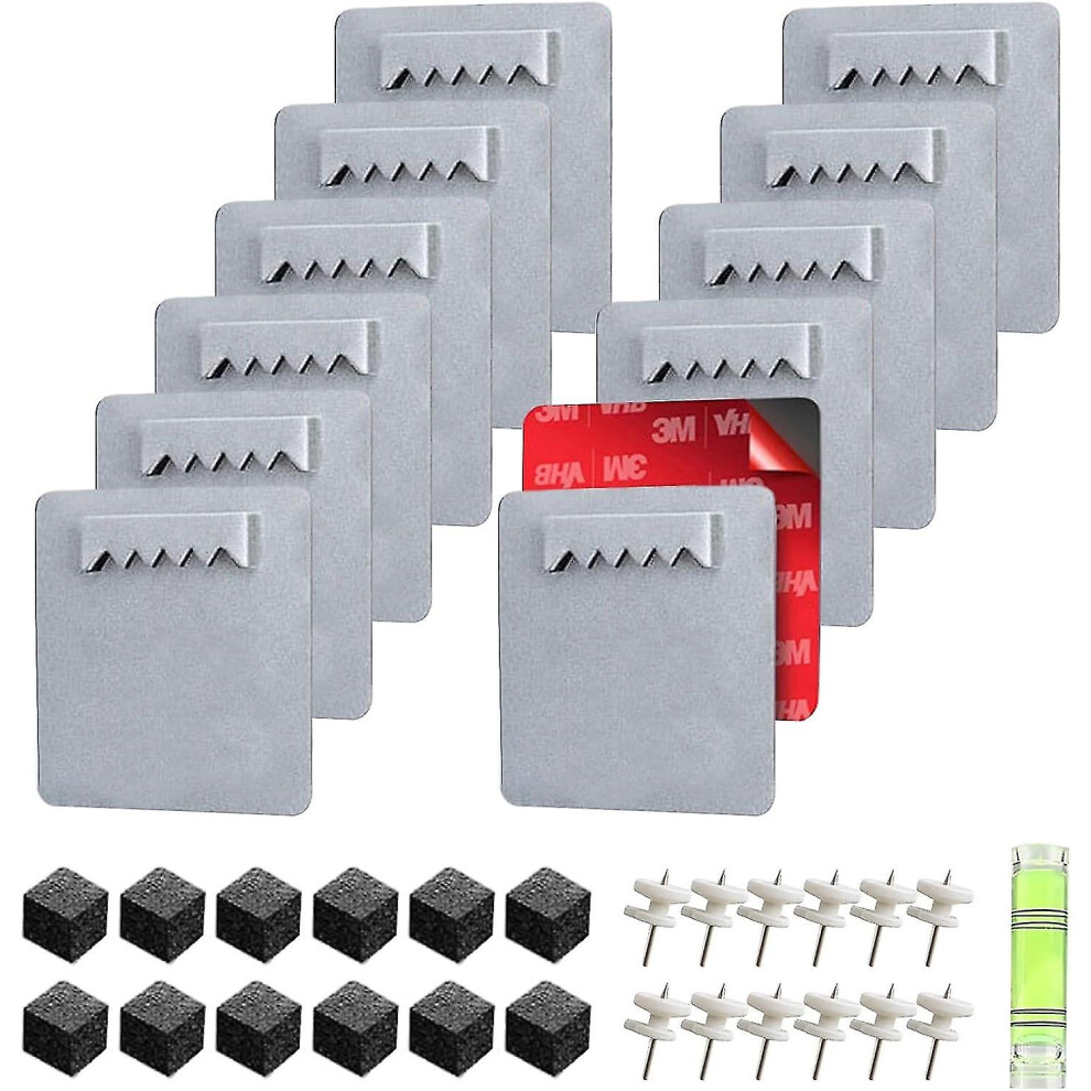 12 Pieces Adhesive Picture Hangers No Drilling Adhesive Picture Hangers Photo And Mirror Holders Adhesive Picture Hanger For Hanging Mirrors Or Pictur 8238749298798