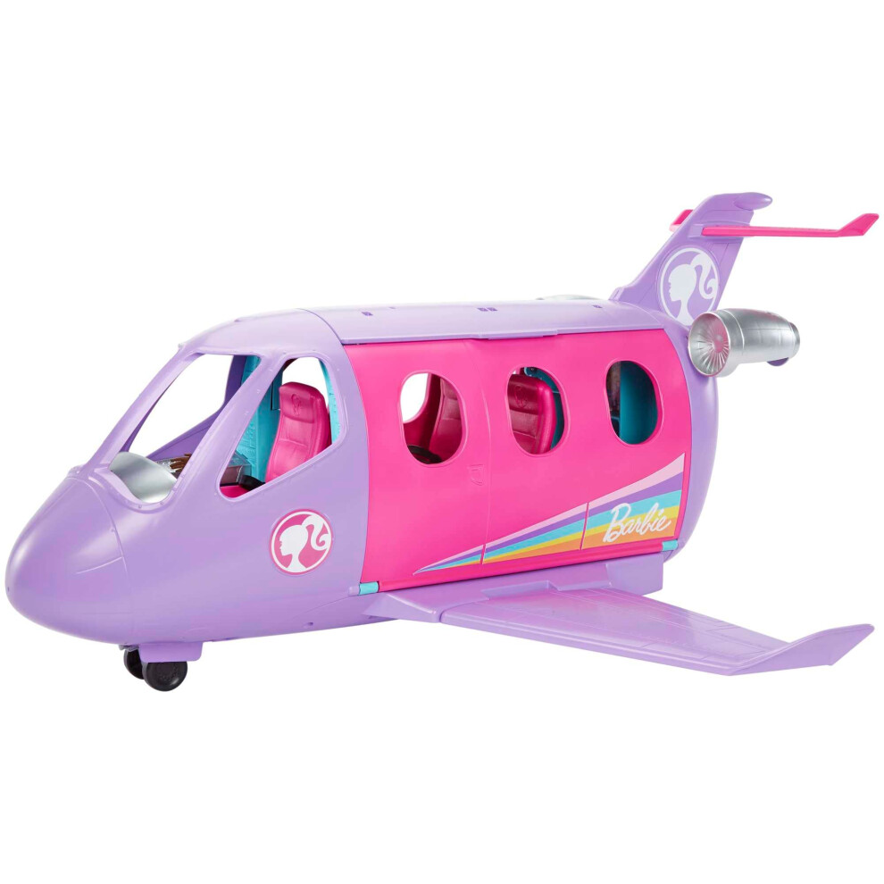 Barbie Airplane Adventures Playset Pilot Doll & 15+ Travel Accessories Including Pet Puppy, Toy for 3 Kids Ages 3 Years Old and Up, HCD49