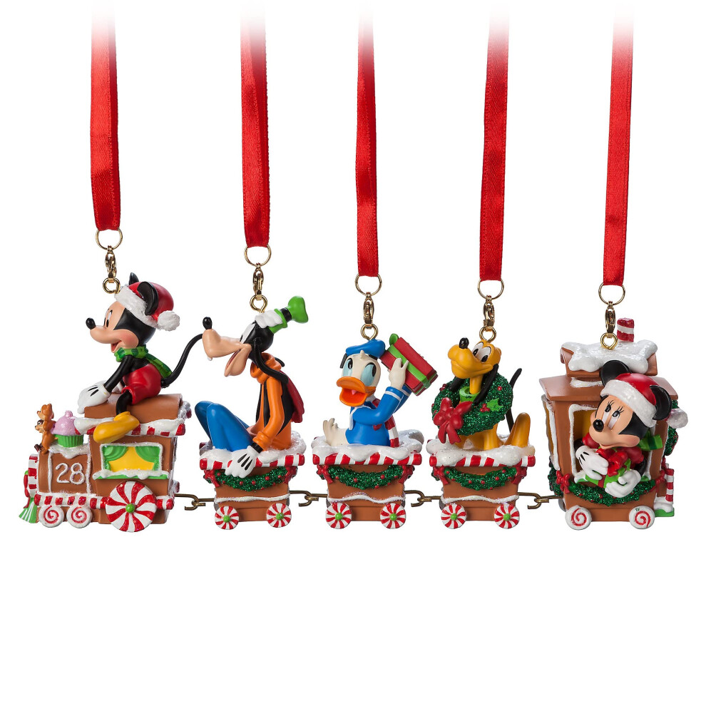 Disney Mickey Mouse and Friends Train Ornament Set