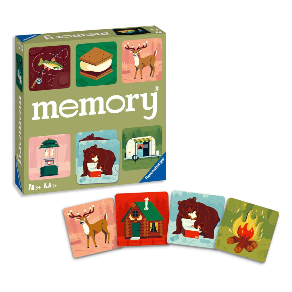 Ravensburger great Outdoors Memory game for Boys & girls Age 3 & Up - A Fun & Fast camping Matching game, 20359